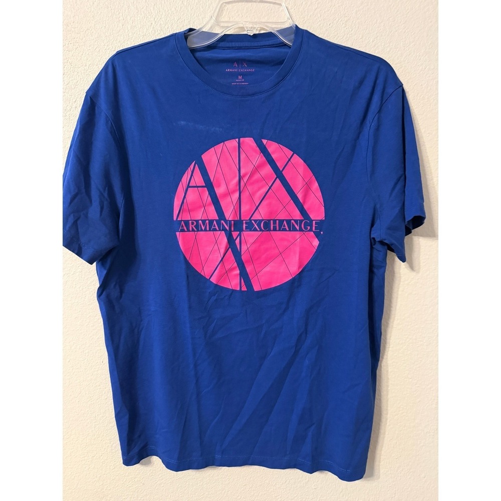 ARMANI EXCHANGE Blue Graphic T Shirt Men's Size Medium